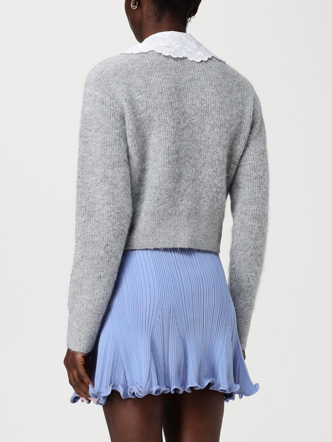 Cardigan With Lace Collar