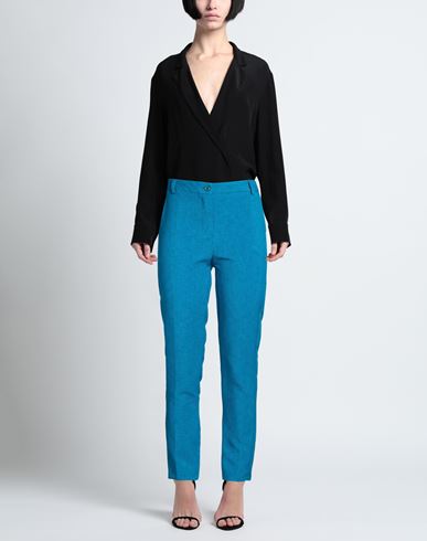 Woman Pants Deep teal Size M Polyester