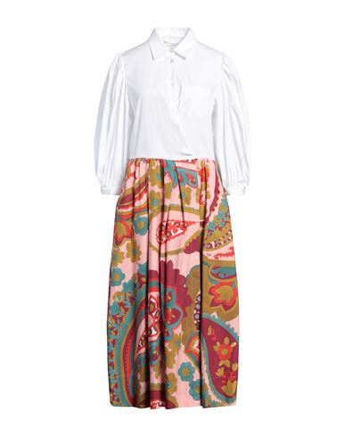 Woman Midi dress White Size 12 Cotton, Polyamide, Elastane