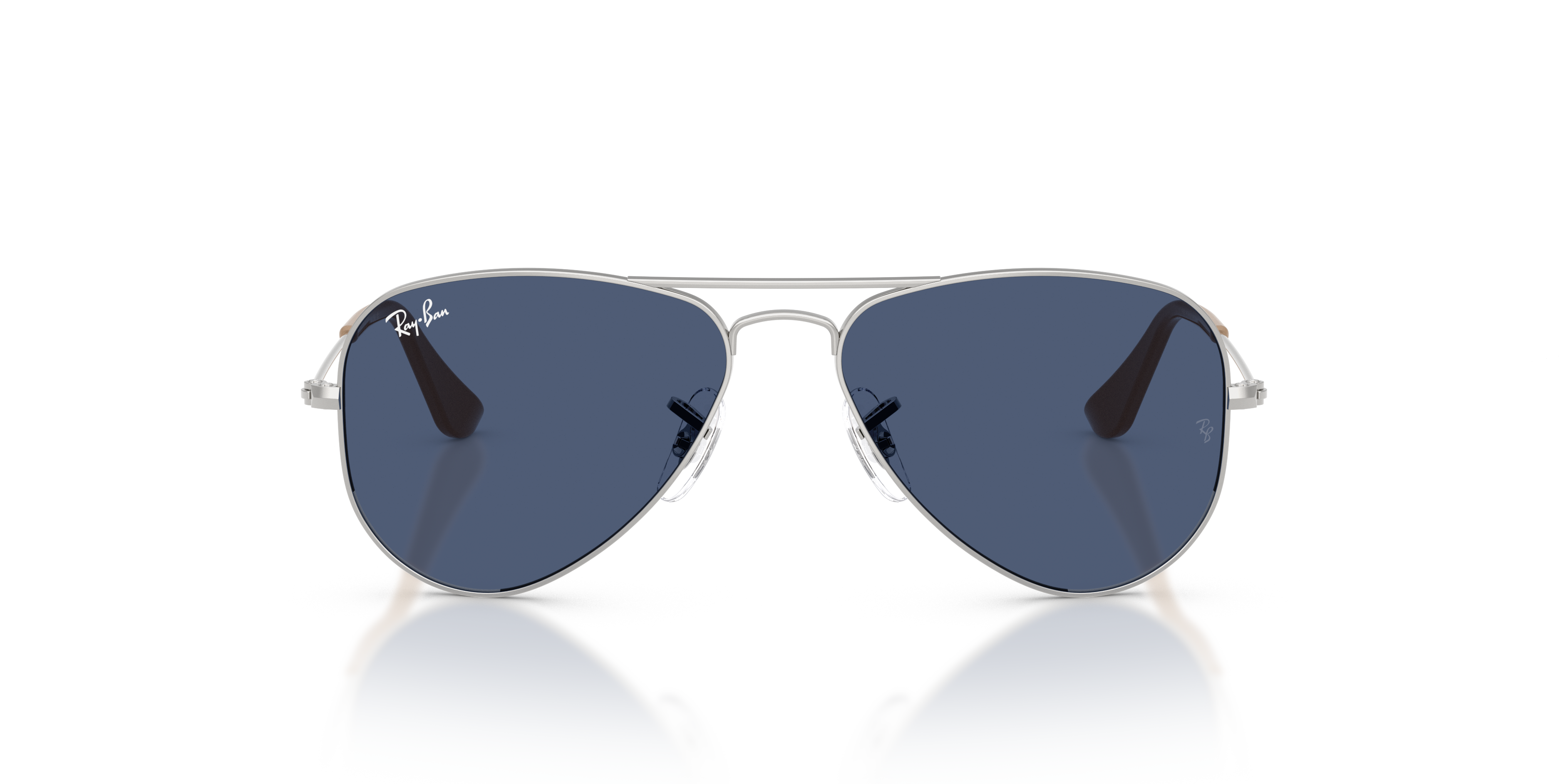 Ray - Ban Kid Ray - Ban RJ9506S JUNIOR AVIATOR 301/80 Sunglasses Metal Silver Blue Pilot Norma