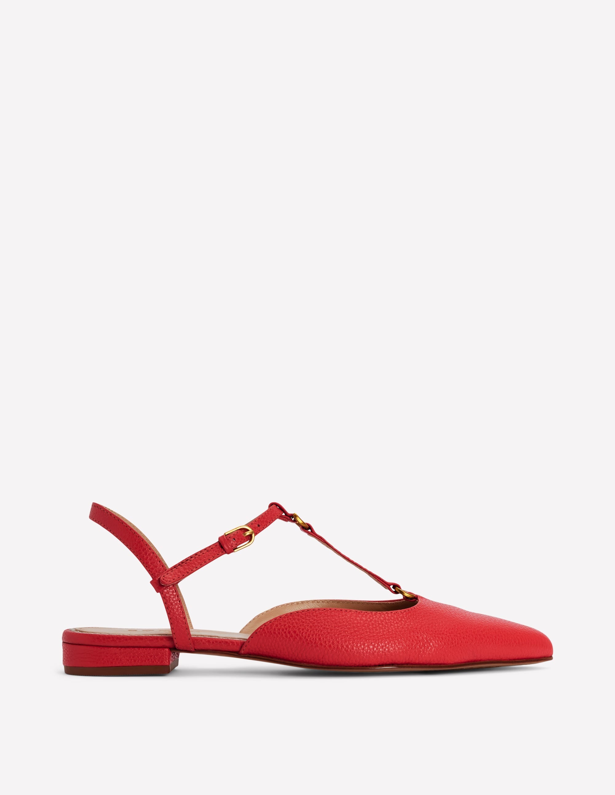 T Bar Point Flats Post Box Red Women