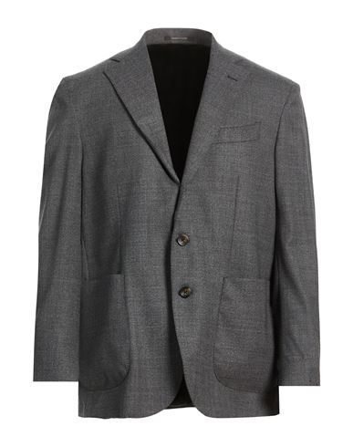 Man Blazer Grey Size 44 Super 110s Wool, Elastane
