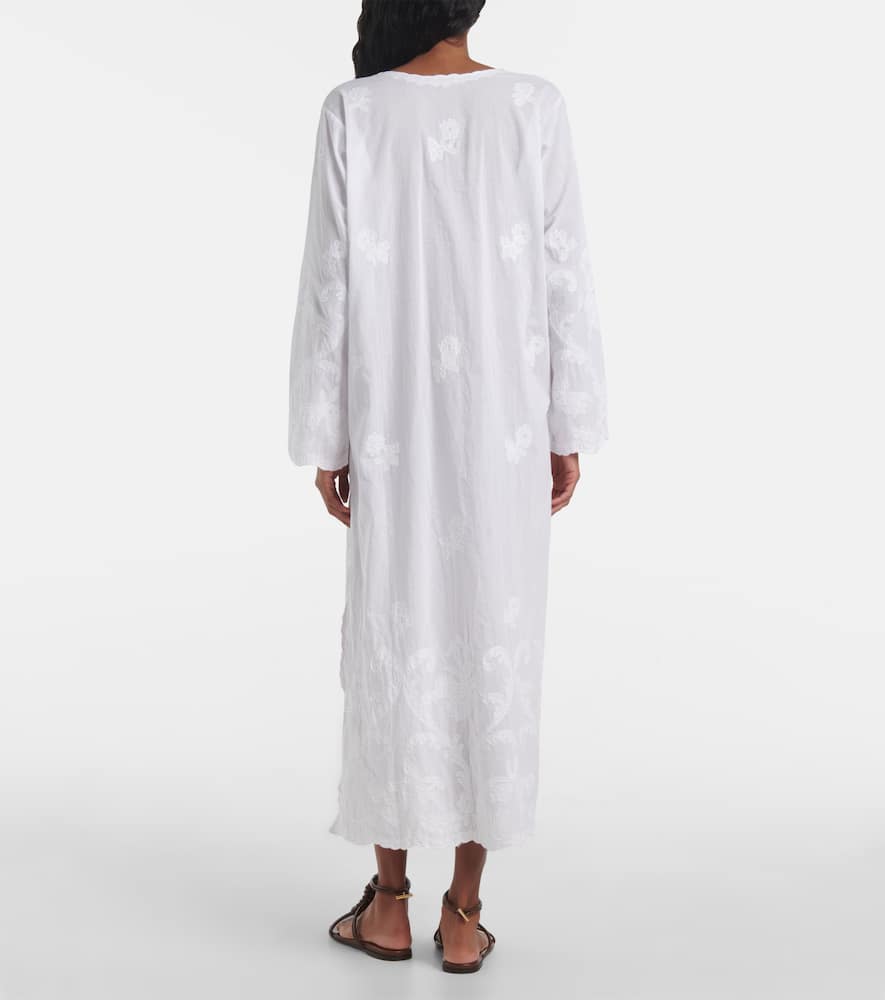Embroidered cotton kaftan