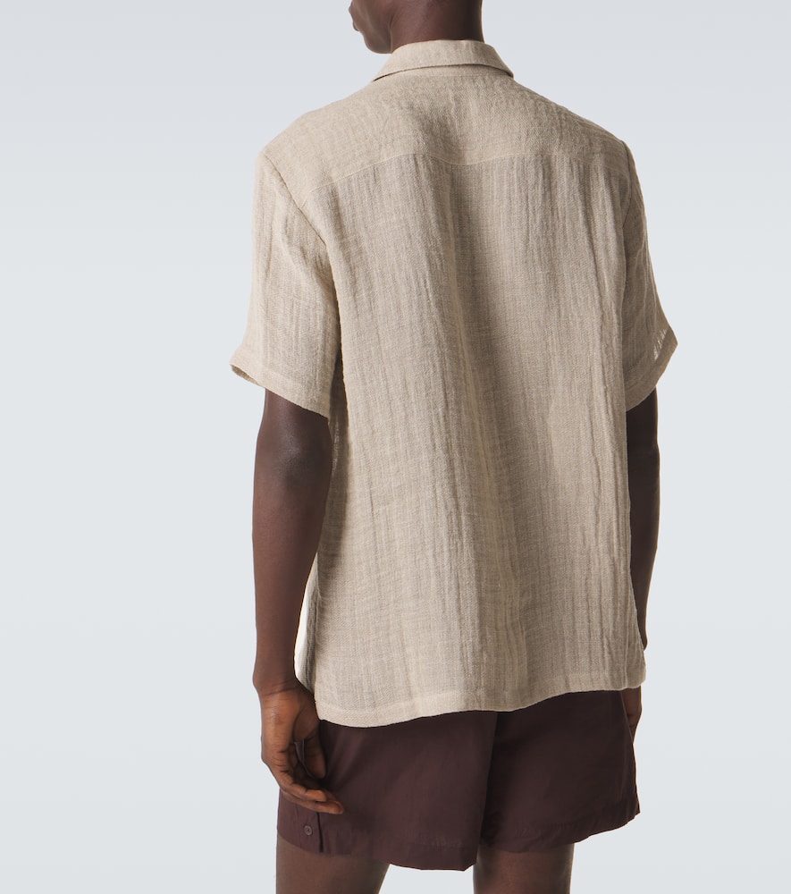 Linen bowling shirt