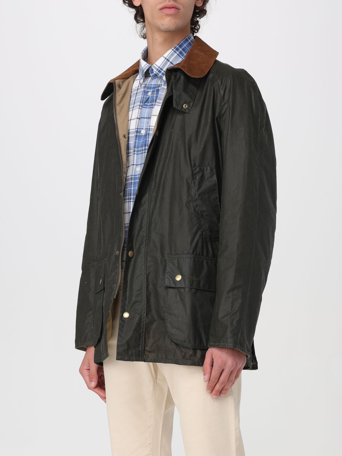 Coat Men color Green