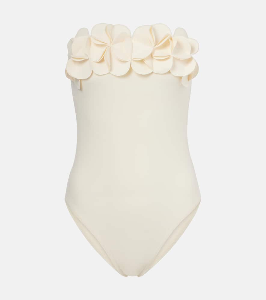 Tess floral-appliqué swimsuit