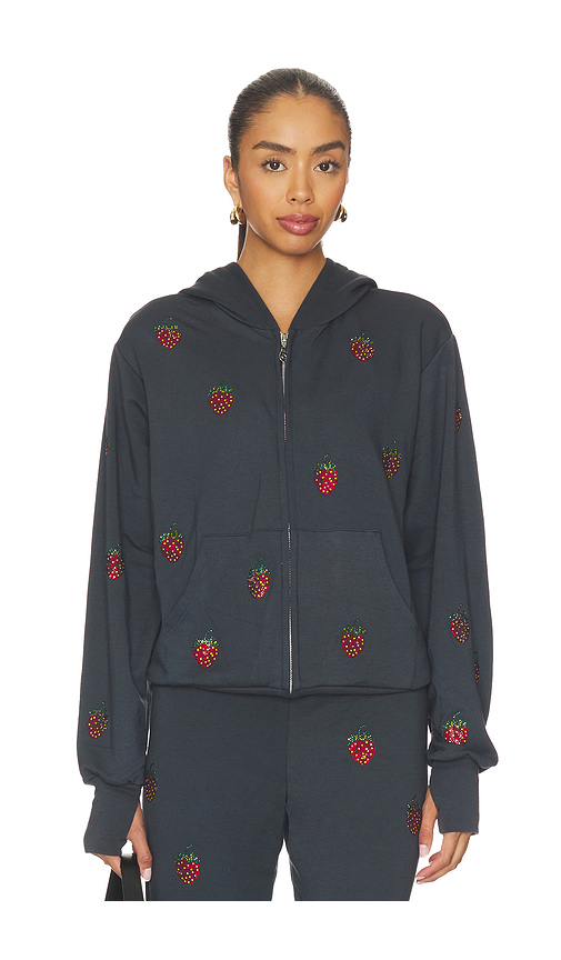 Lauren Moshi Hezly Zip Up Hoodie in Black. S. Also in