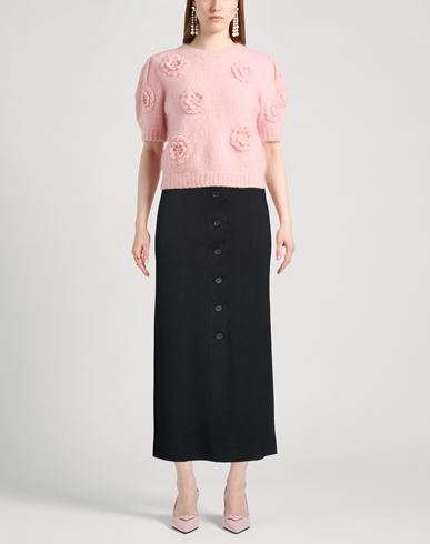 Woman Midi skirt Black Size 4 Viscose, Polyamide, Elastane