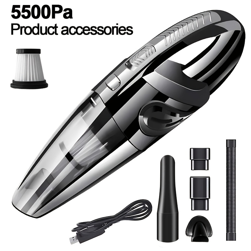 TEMU Cordless Handheld Vacuum Cleaner With Strong Suction 5kpa, Lightweight Portable Suitable For Home, Car, Pet Hair - Quiet Low-noise Motor