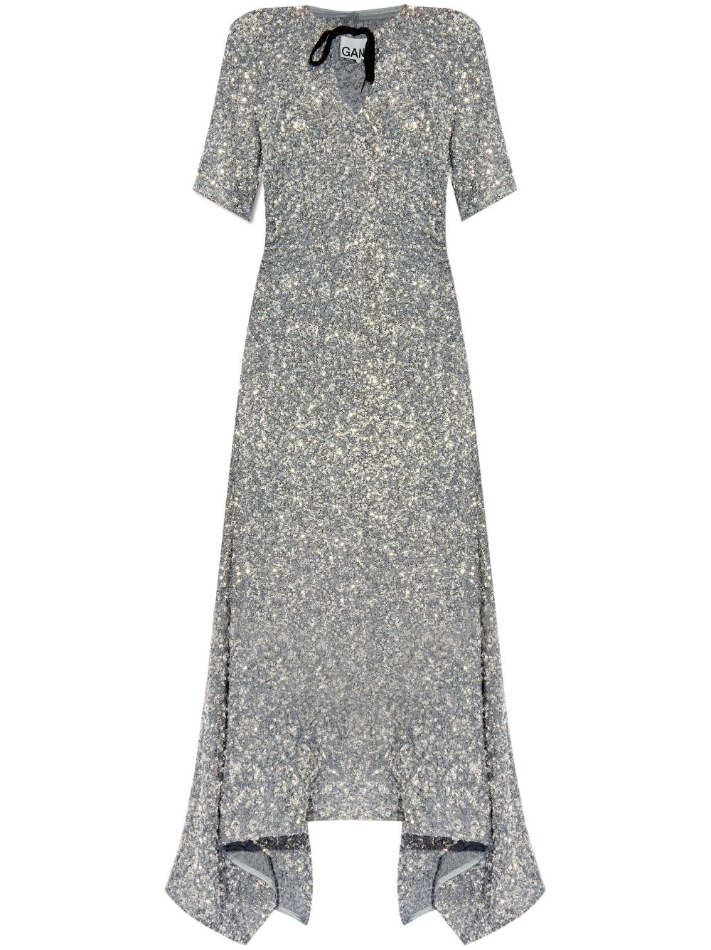 Sequin-embellished maxi dress - Silver
