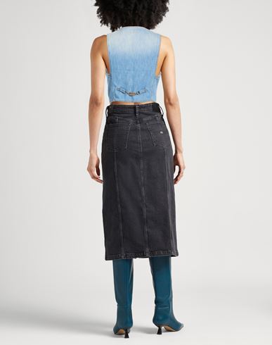 Woman Tailored Vest Blue Size 6 Cotton