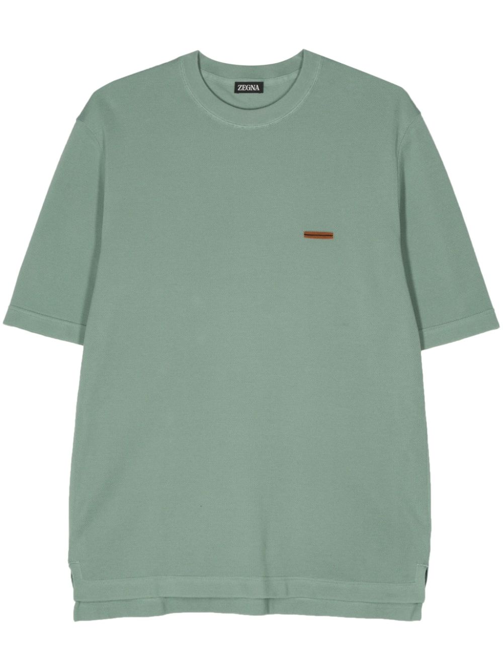 -T Shirt In Piquet Di Cotone-Uomo