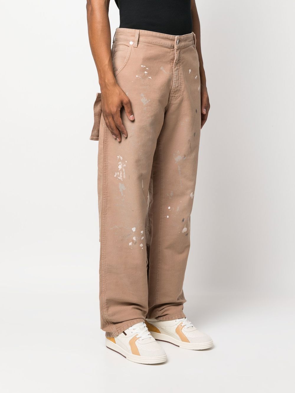 - Indron Painted Canvas Trousers