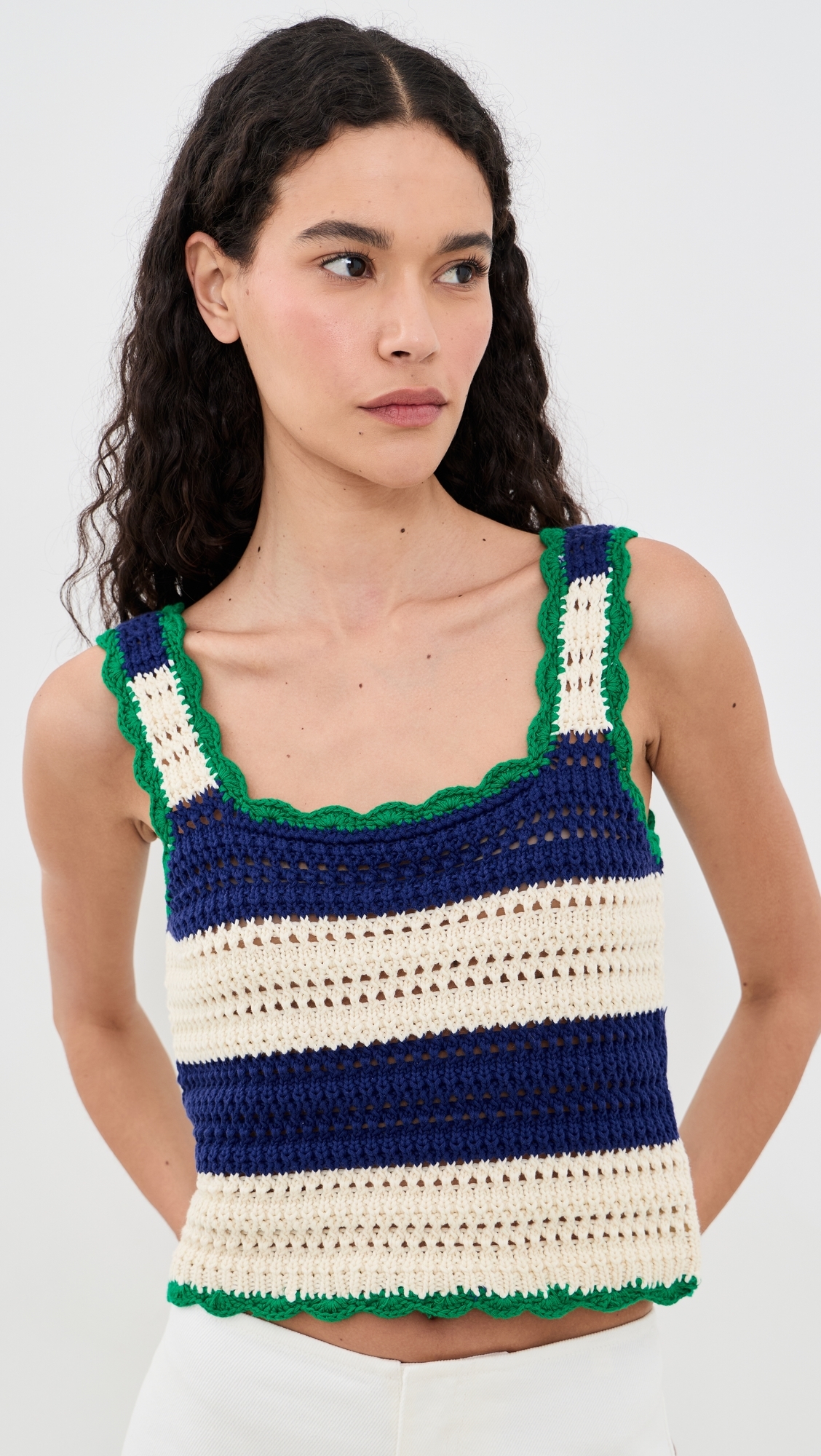 Justine Sweater Tank Nvy w/ Aw Stripe