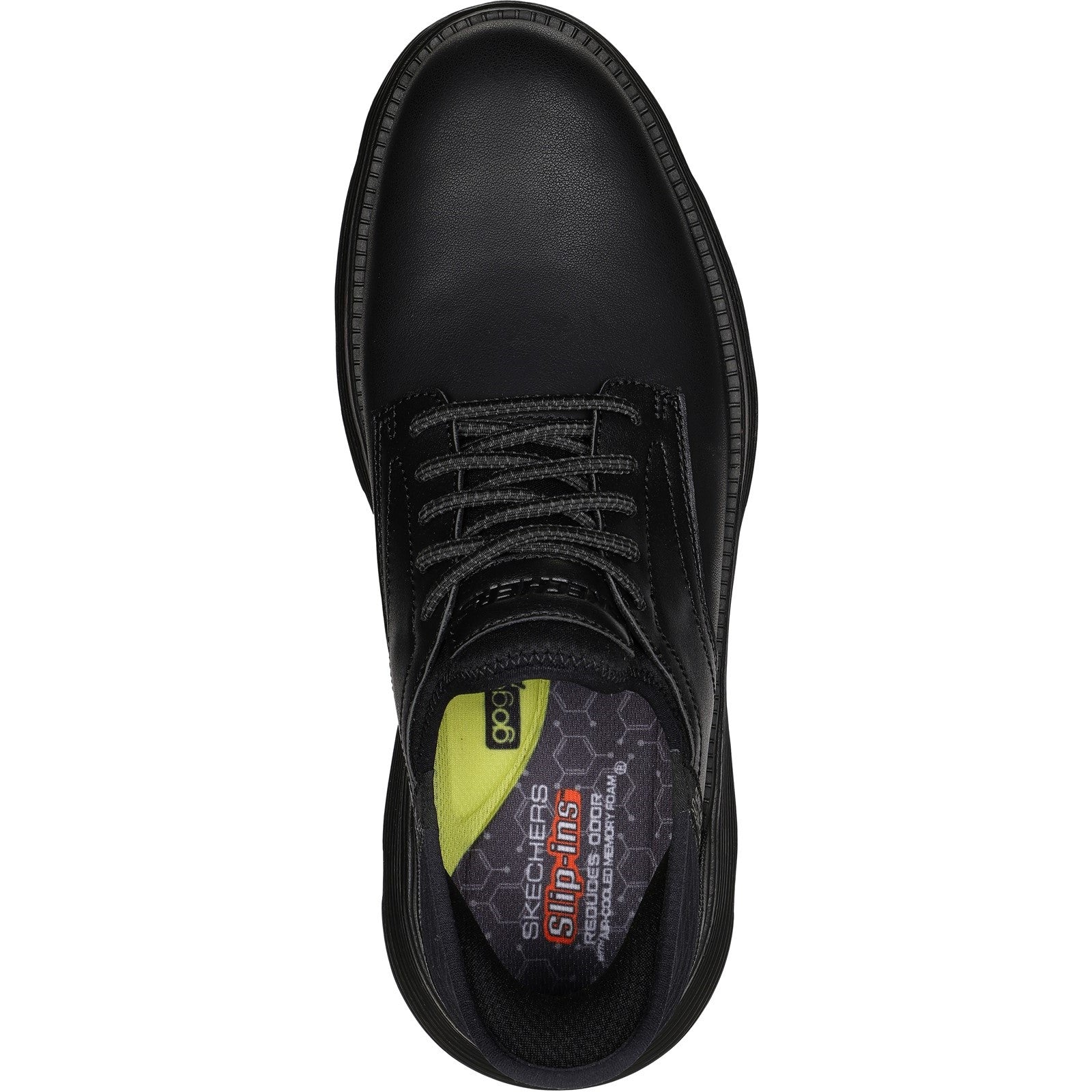 Skechers Mens Garza Gervin 205046W-Bbk Wide Fit Black Lace Up Shoe