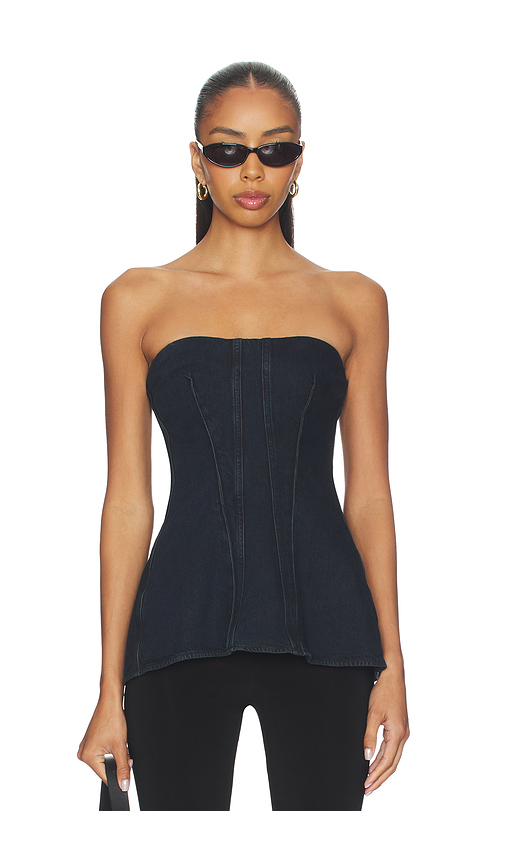 AGOLDE Lara Corset Top in Night Sky. L also in M