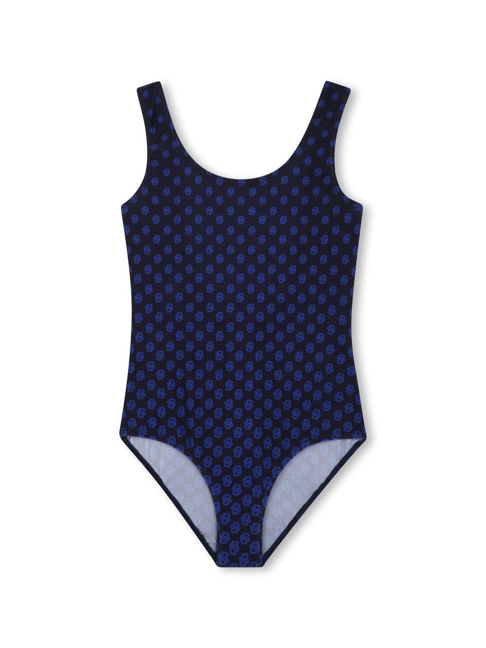 Monogram-print swimsuit - Blue