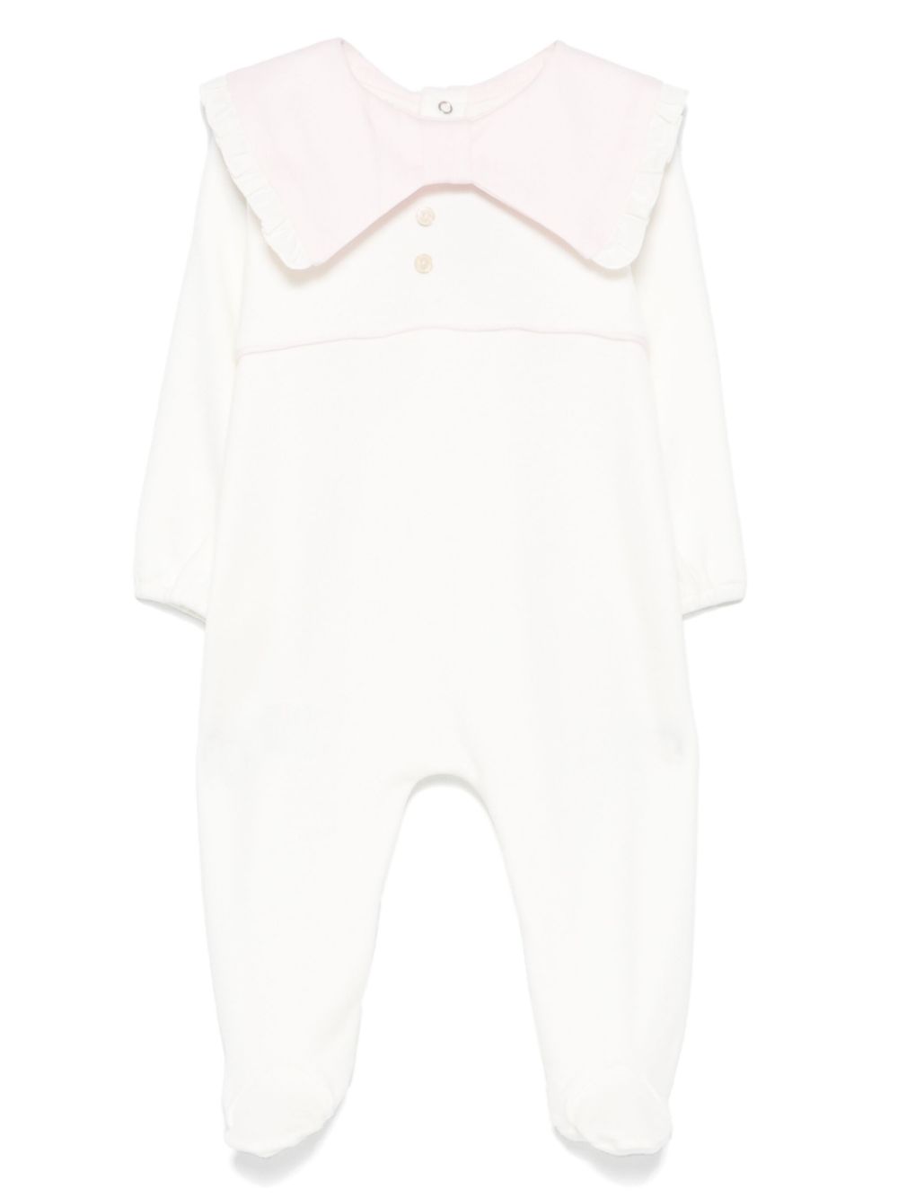 Frilled-collar pajamas - White