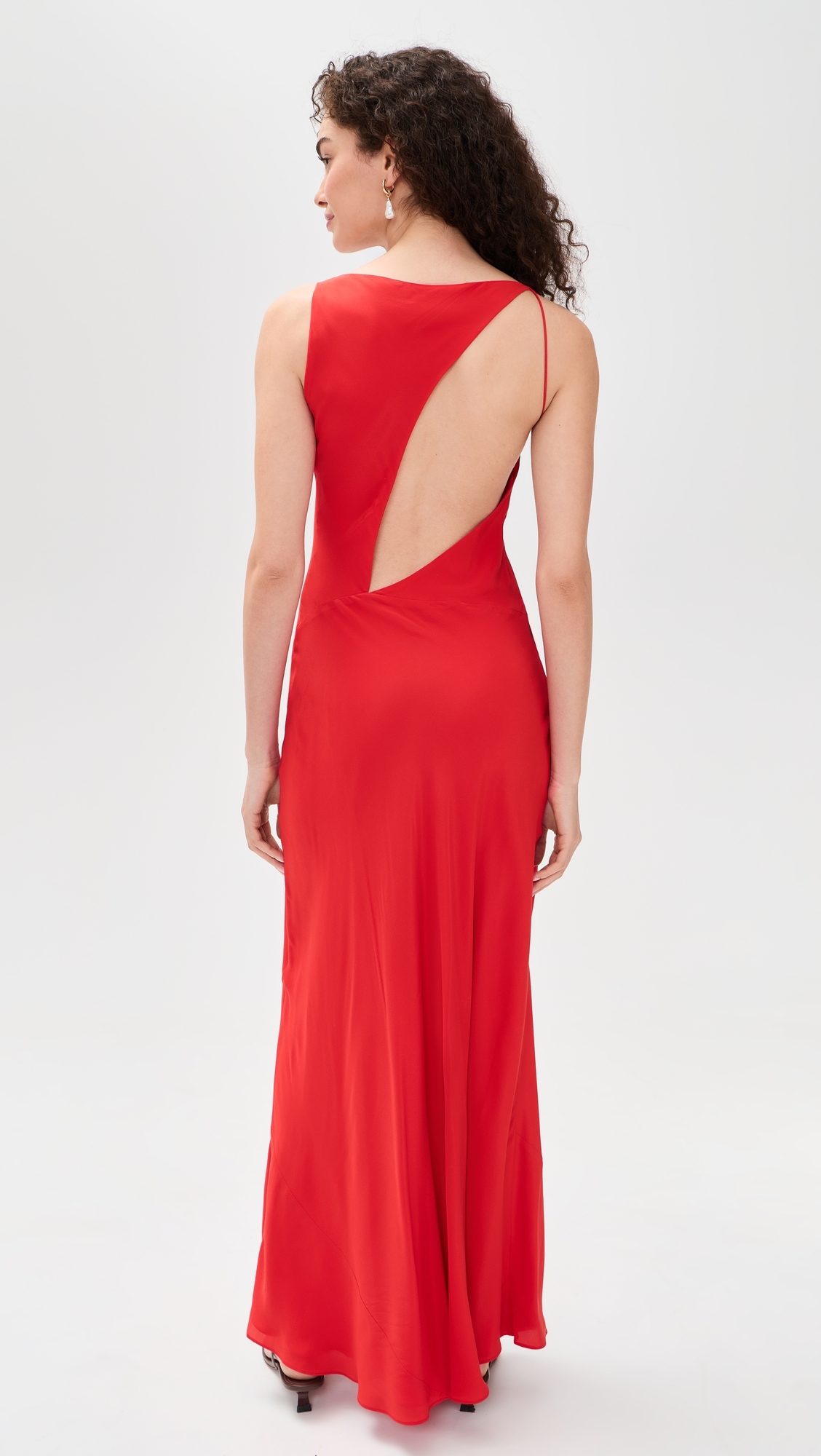 Toluca Silk Dress Red Rose