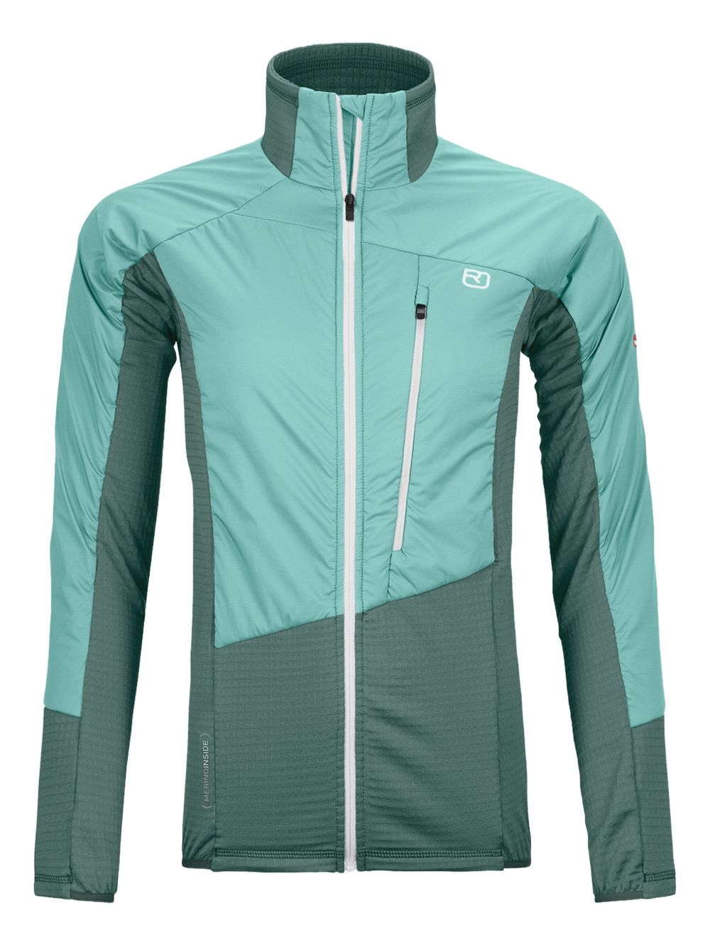 ORTOVOX logo-print ski jacket - Green