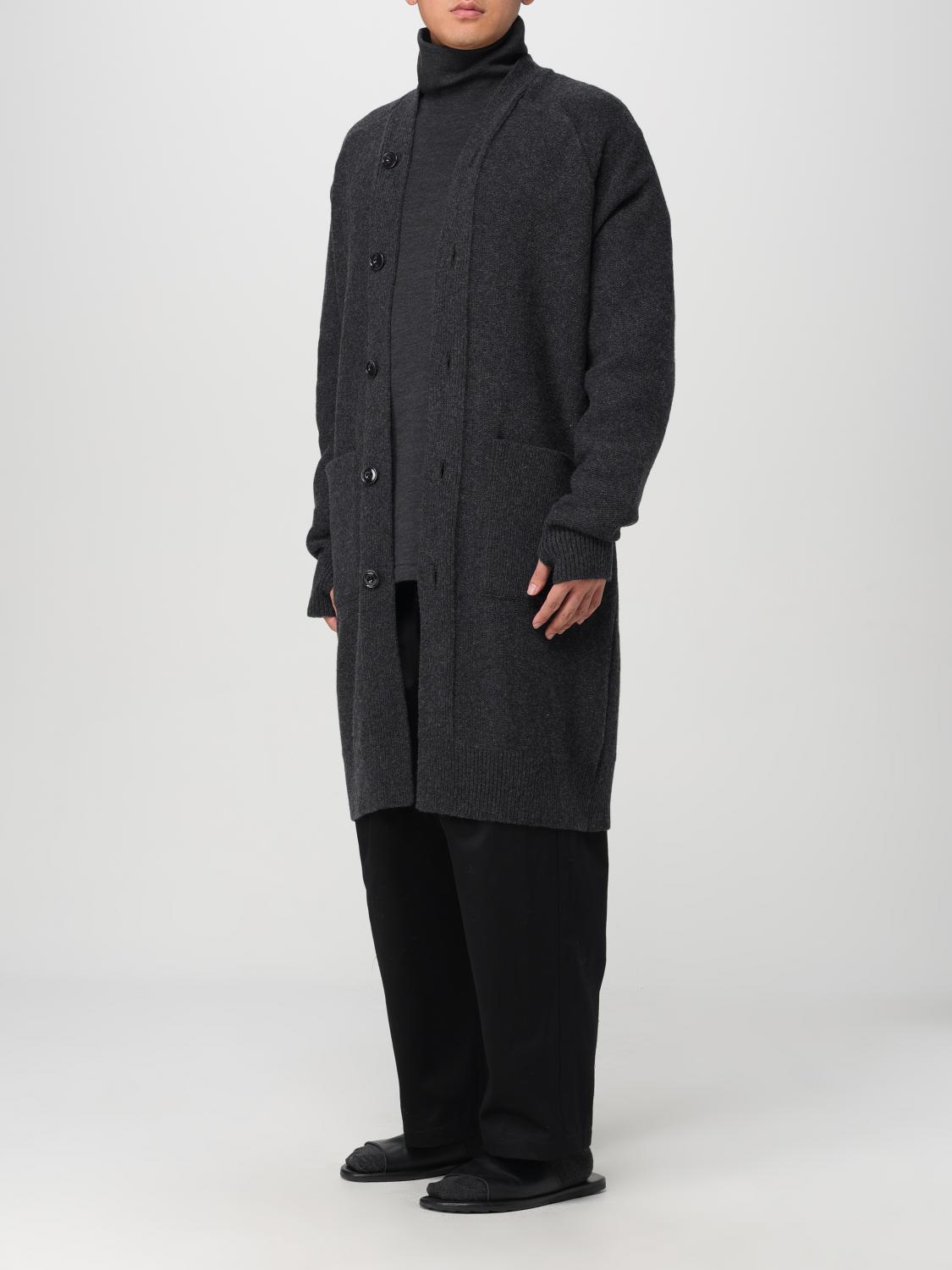 V-neck long cardigan - Grey