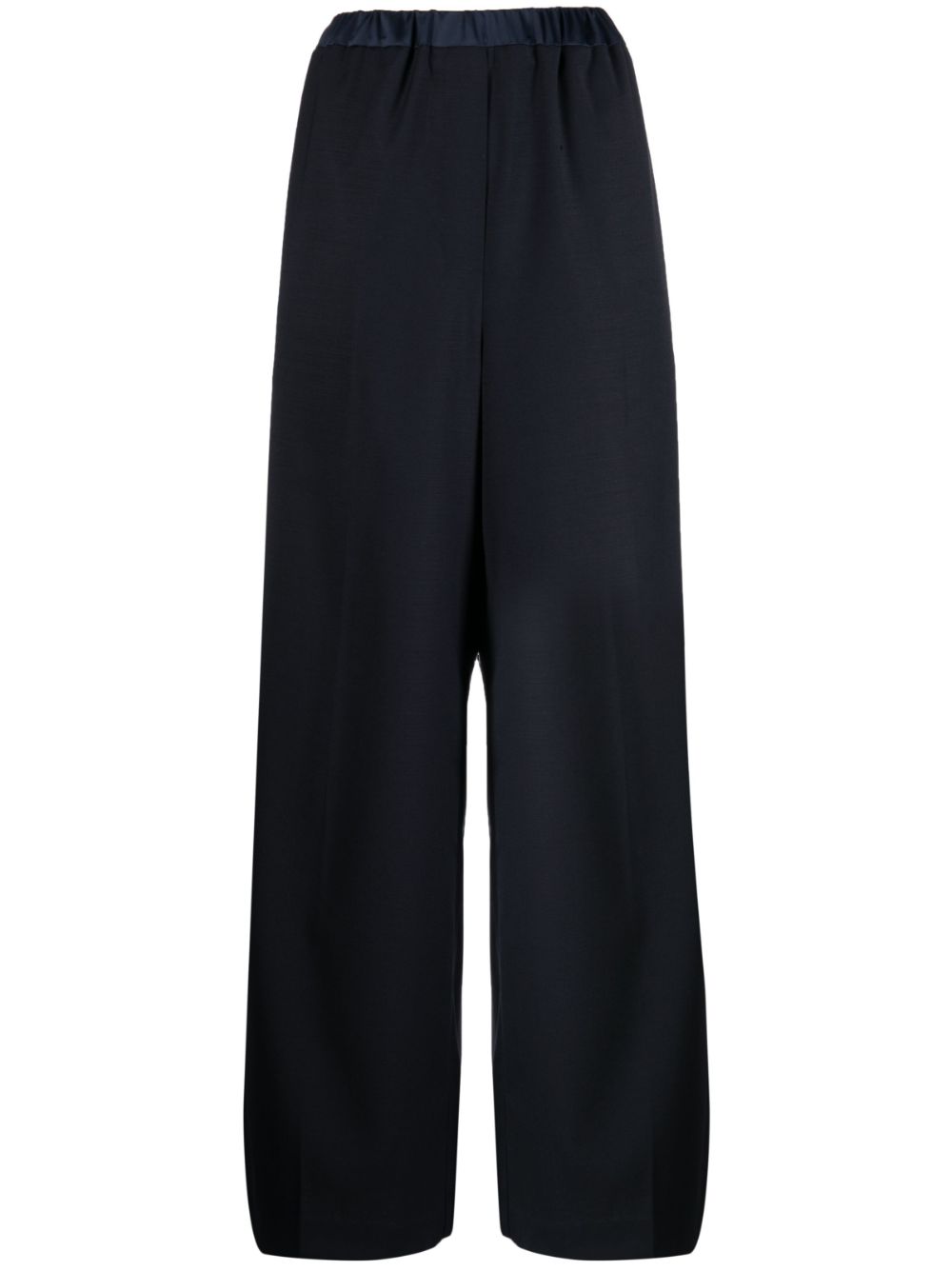 High-waisted palazzo pants - Blue