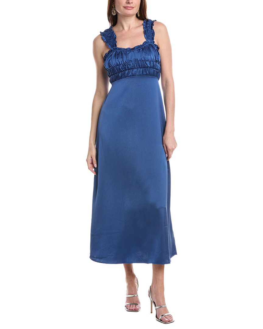 By Shelli Segal Ruched Satin Sweetheart Dress