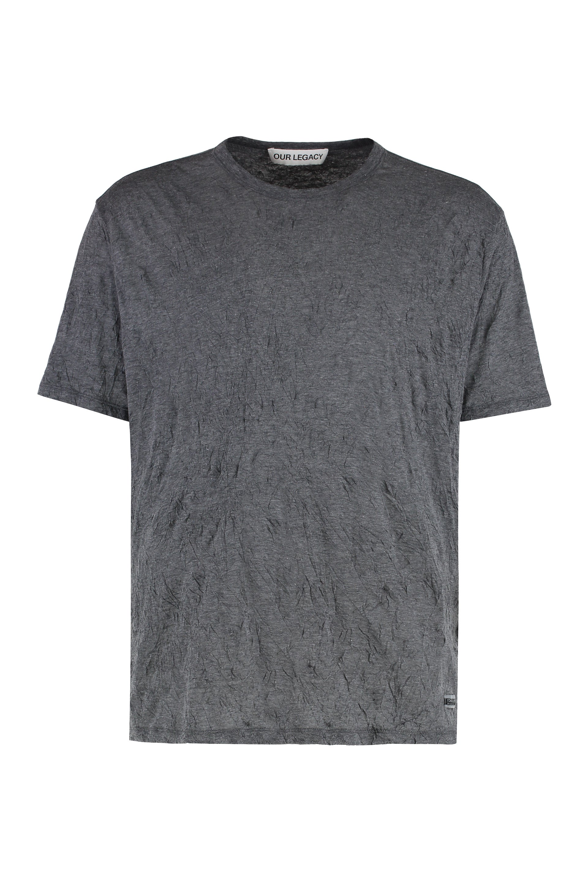 Boxy Creased Effect Crew-Neck T-Shirt