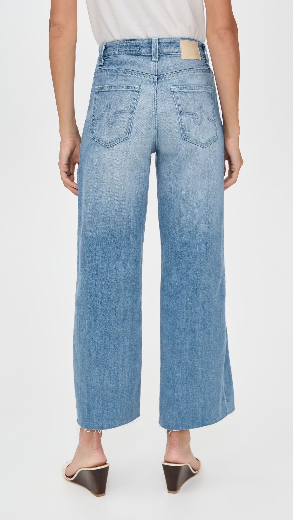 Saige Wide Leg Crop Jeans Rosarito