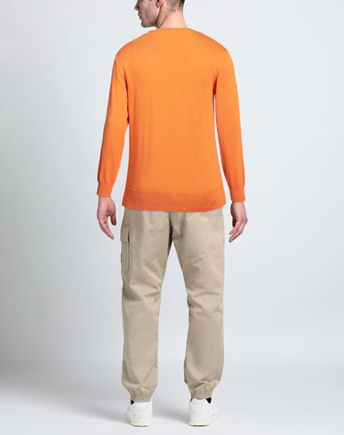 Man Sweater Orange Size XXL Cotton