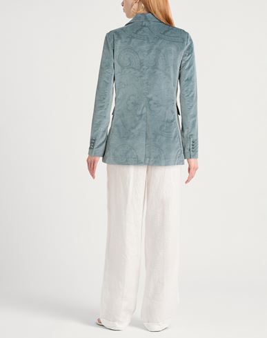 Woman Blazer Sky blue Size 2 Cotton, Elastane