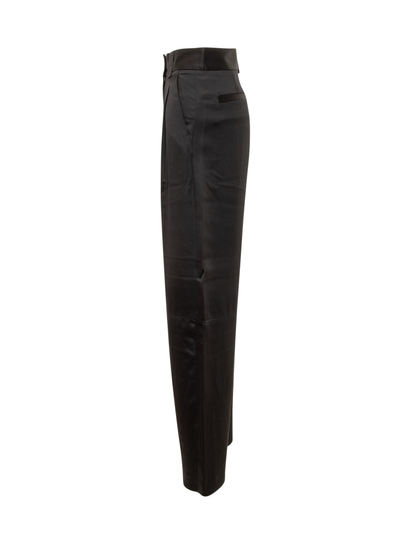 Black Relaxed Pleated Pants