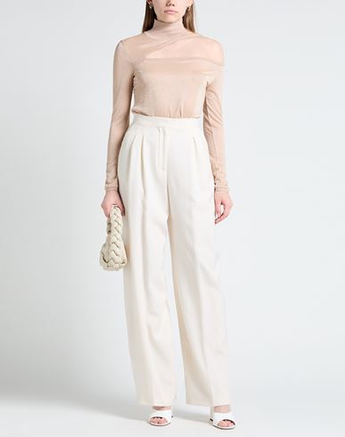 Patrizia Pepe Woman Turtleneck Beige Size 0 Viscose, Polyester, Polyamide, Elastane
