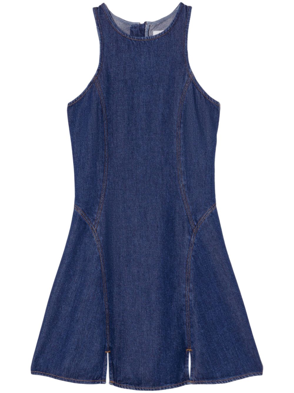 Zip-back lyocell dress - Blue