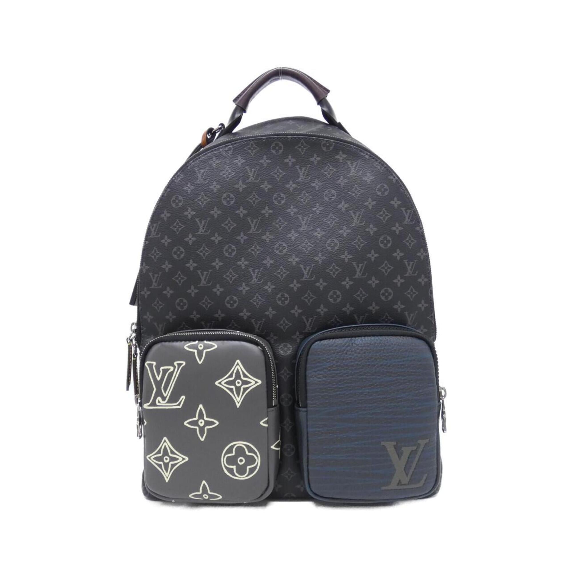 Louis Vuitton Black Coated Canvas Backpack Pre-Owned