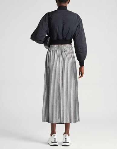 Momoní Woman Maxi skirt Grey Size 6 Polyester, Viscose, Metallic Polyester, Polyamide, Elastane