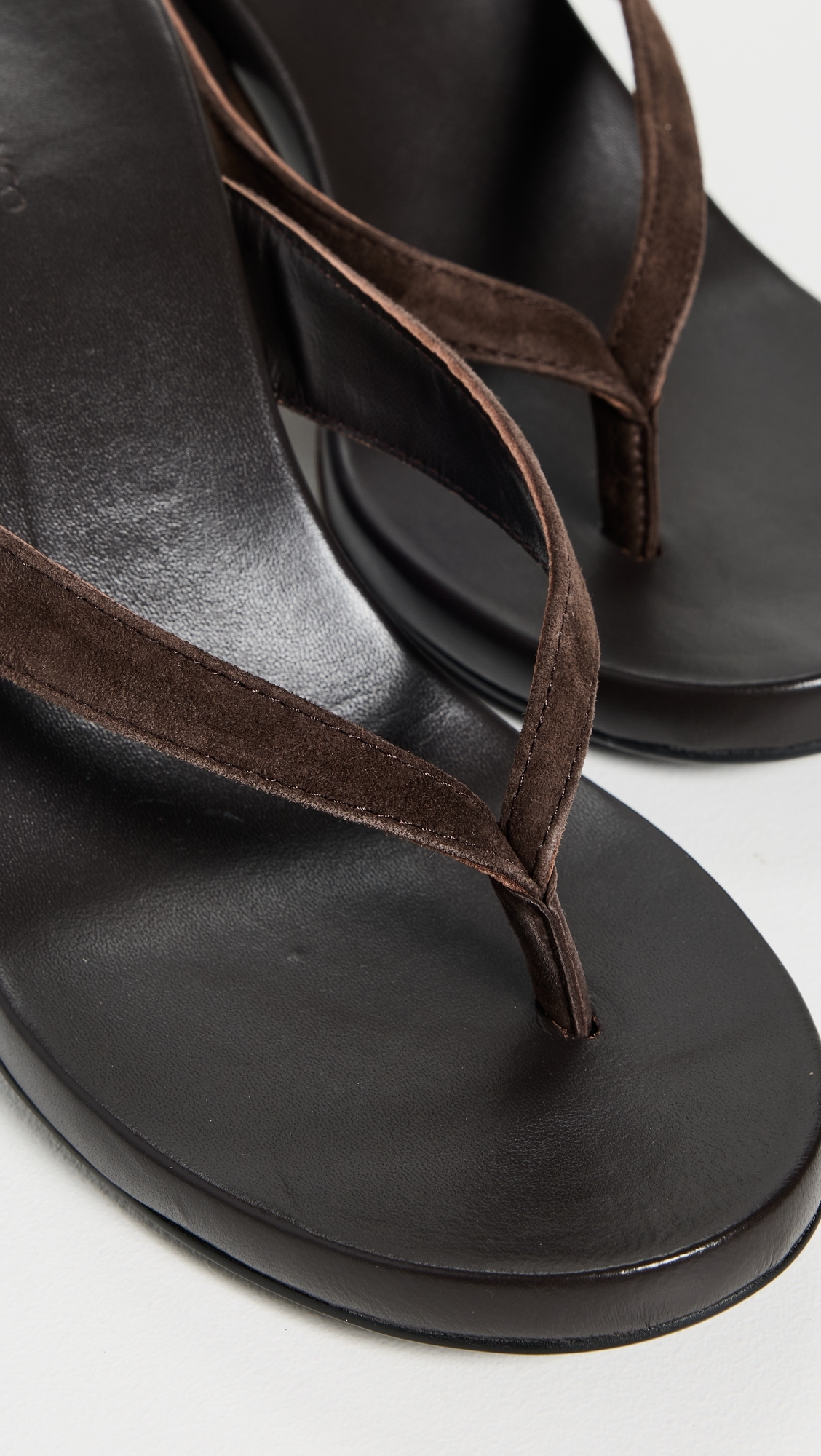 Tony Bianco Avanti Wedge Thong Sandals Espresso Suede