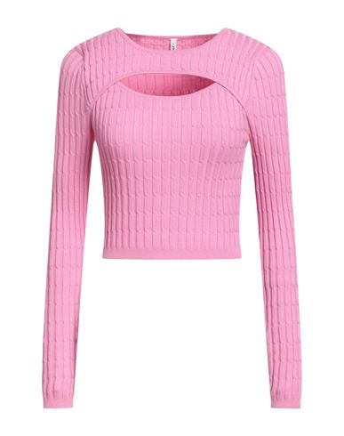 Woman Sweater Fuchsia Size S Viscose, Nylon