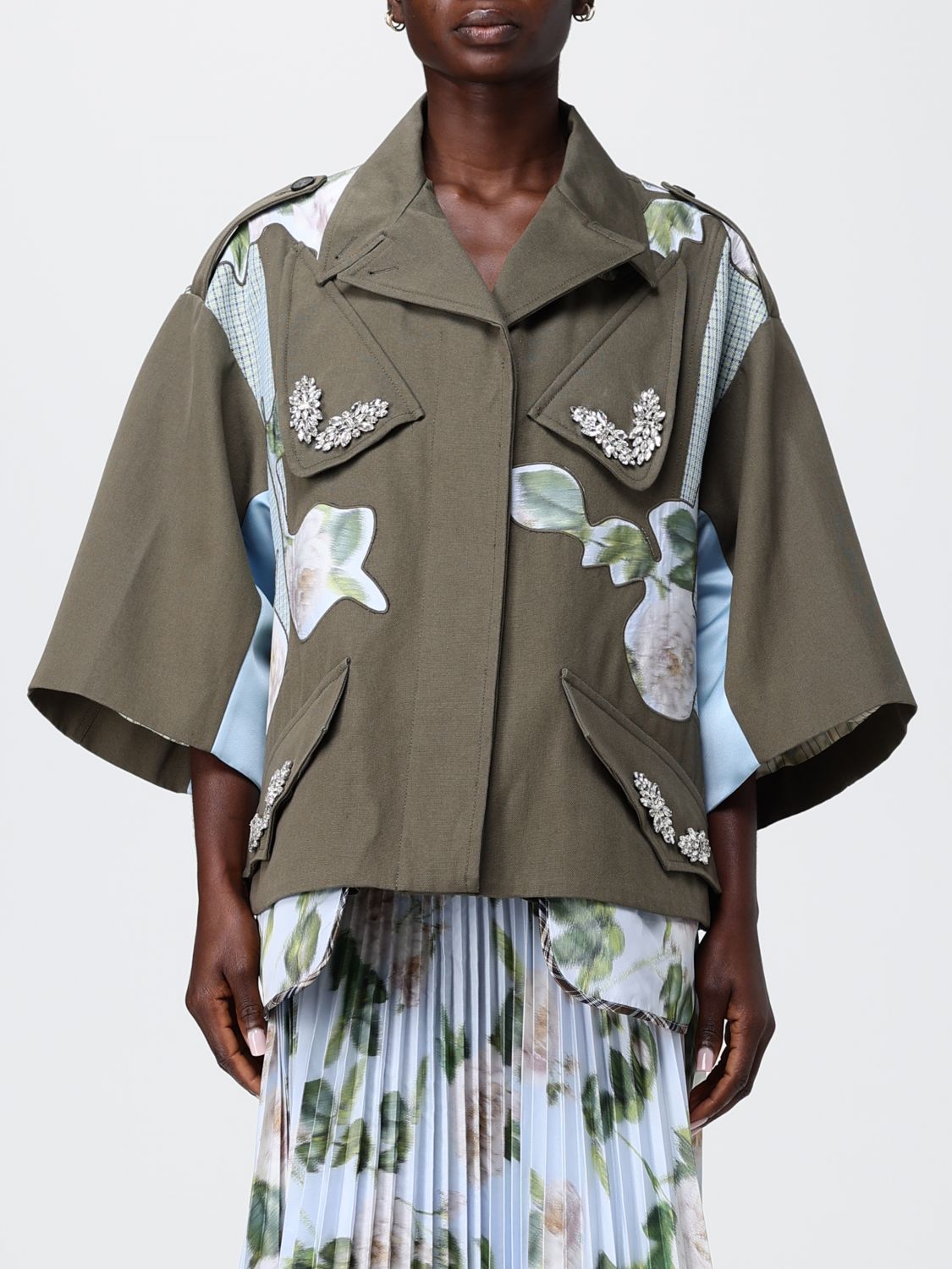 Jacket Woman color Military