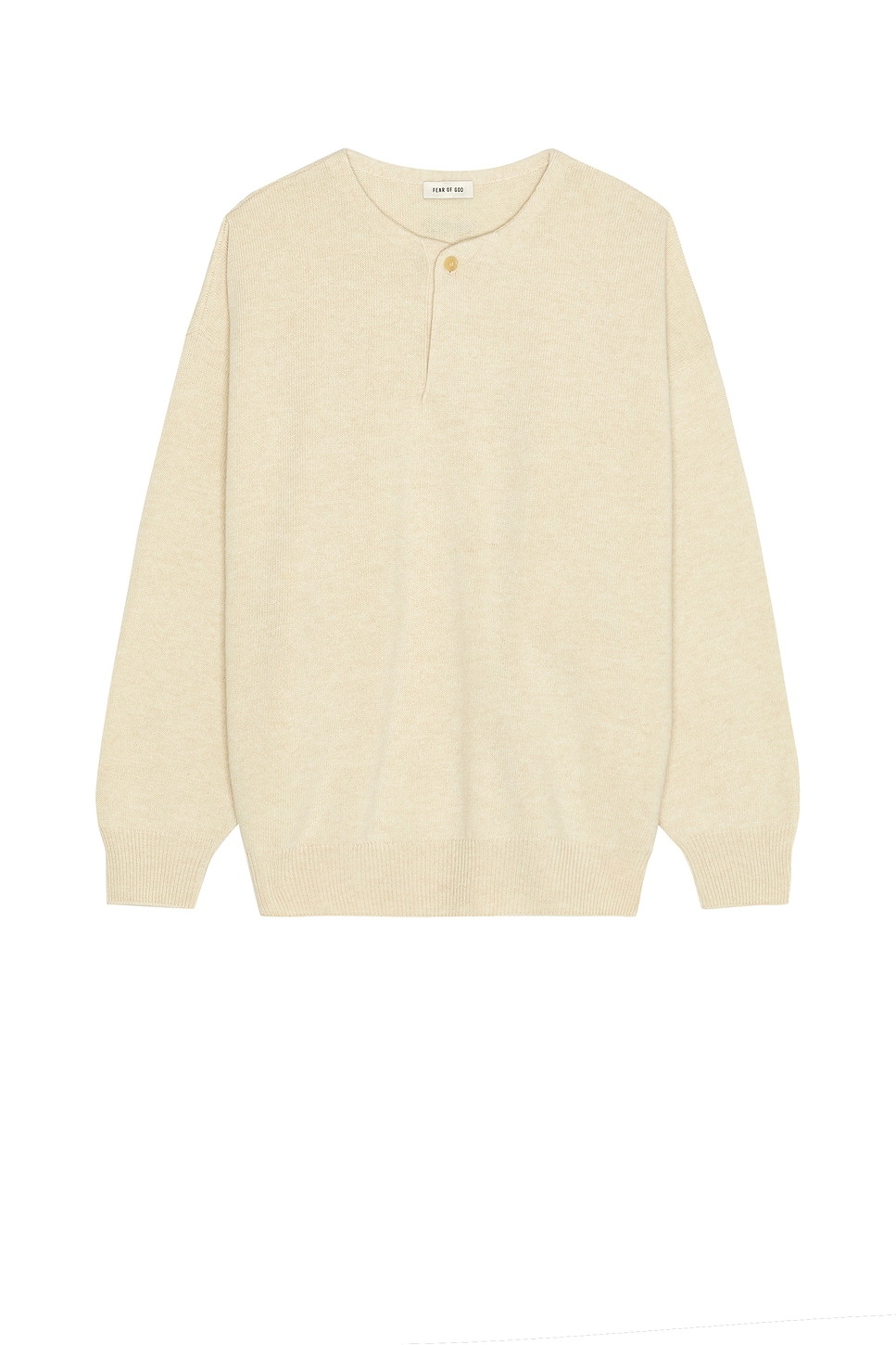 Fear of God Henley Sweater in Bone - Cream.  XL also in L