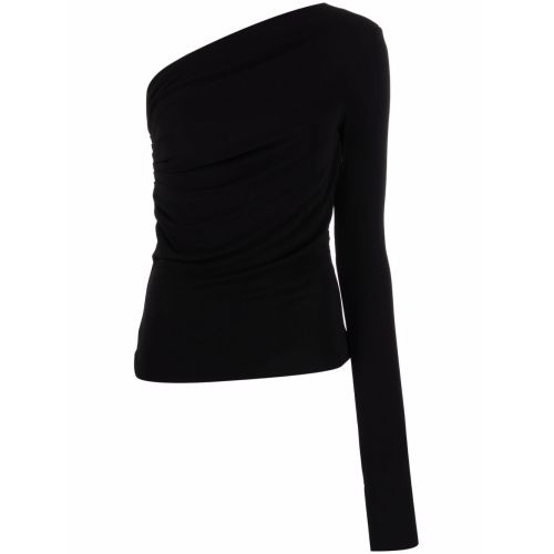 One-shoulder long-sleeve top