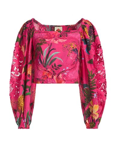 Woman Top Fuchsia Size M Cotton