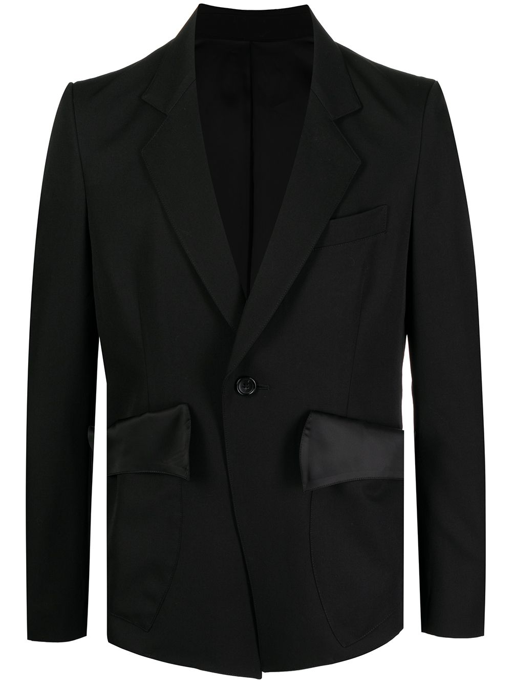 Slash single-button blazer