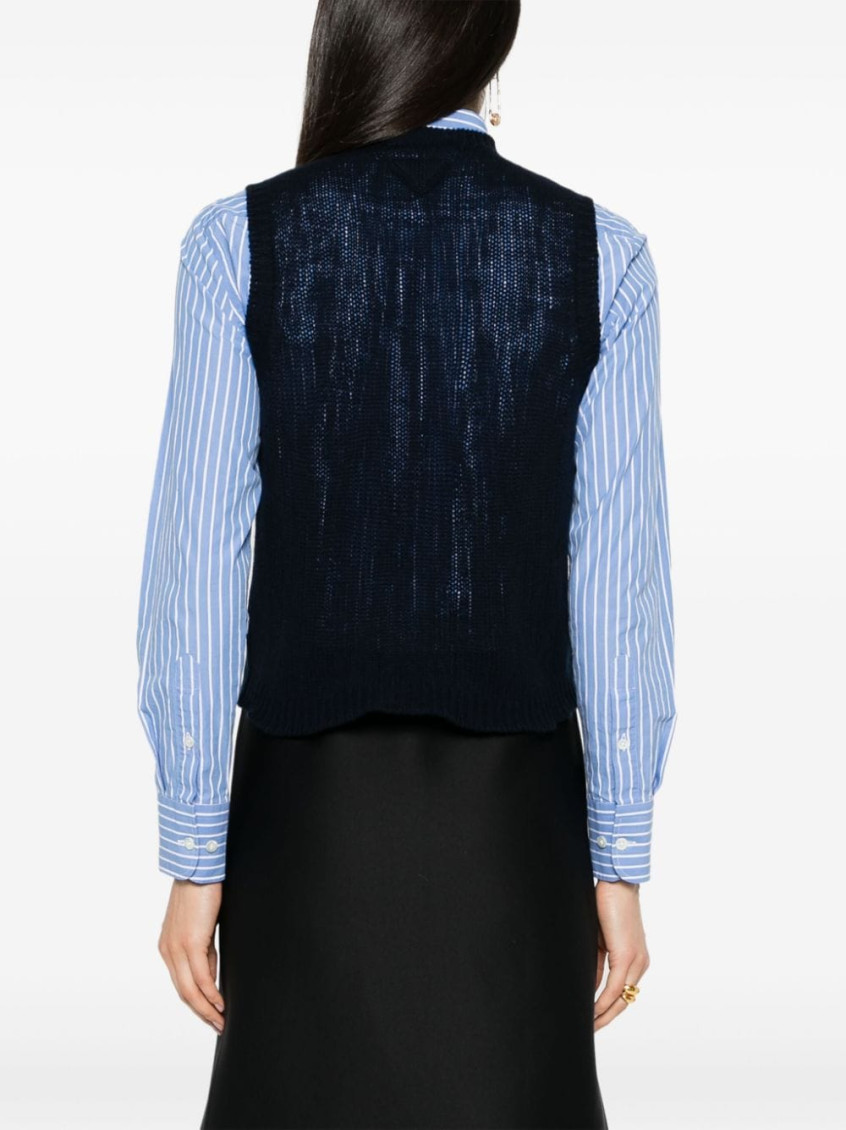V-neck Knitted Vest