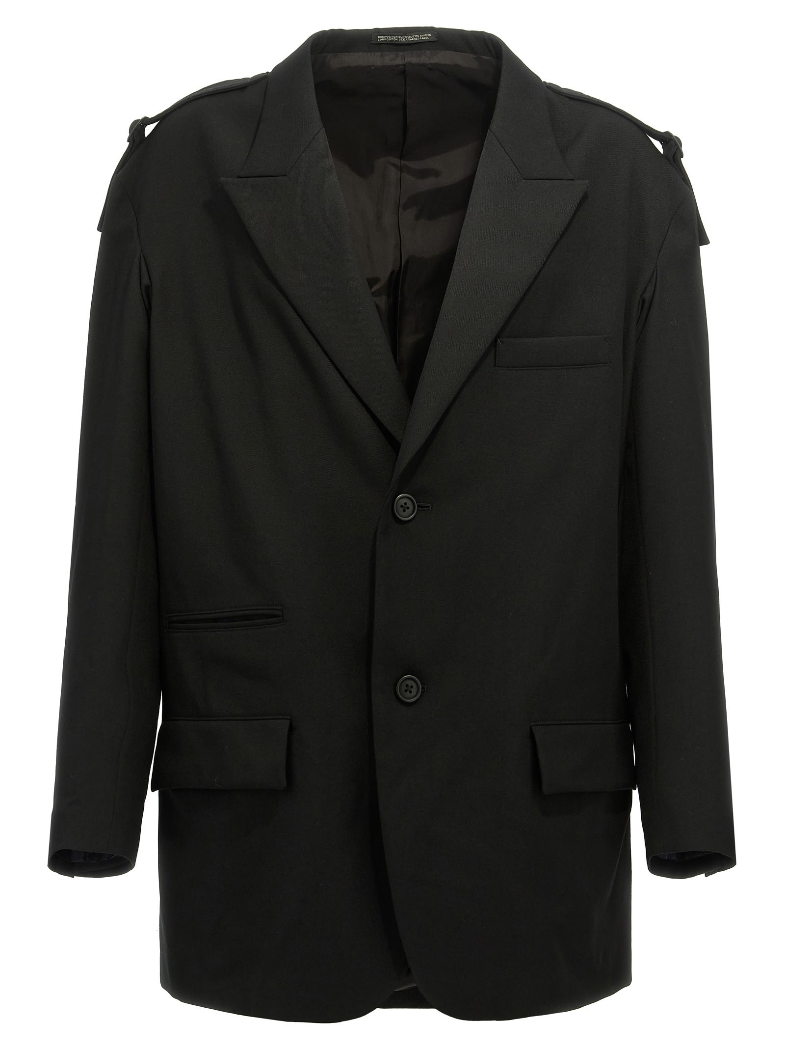 Single-Breasted With Strap Detail Blazer