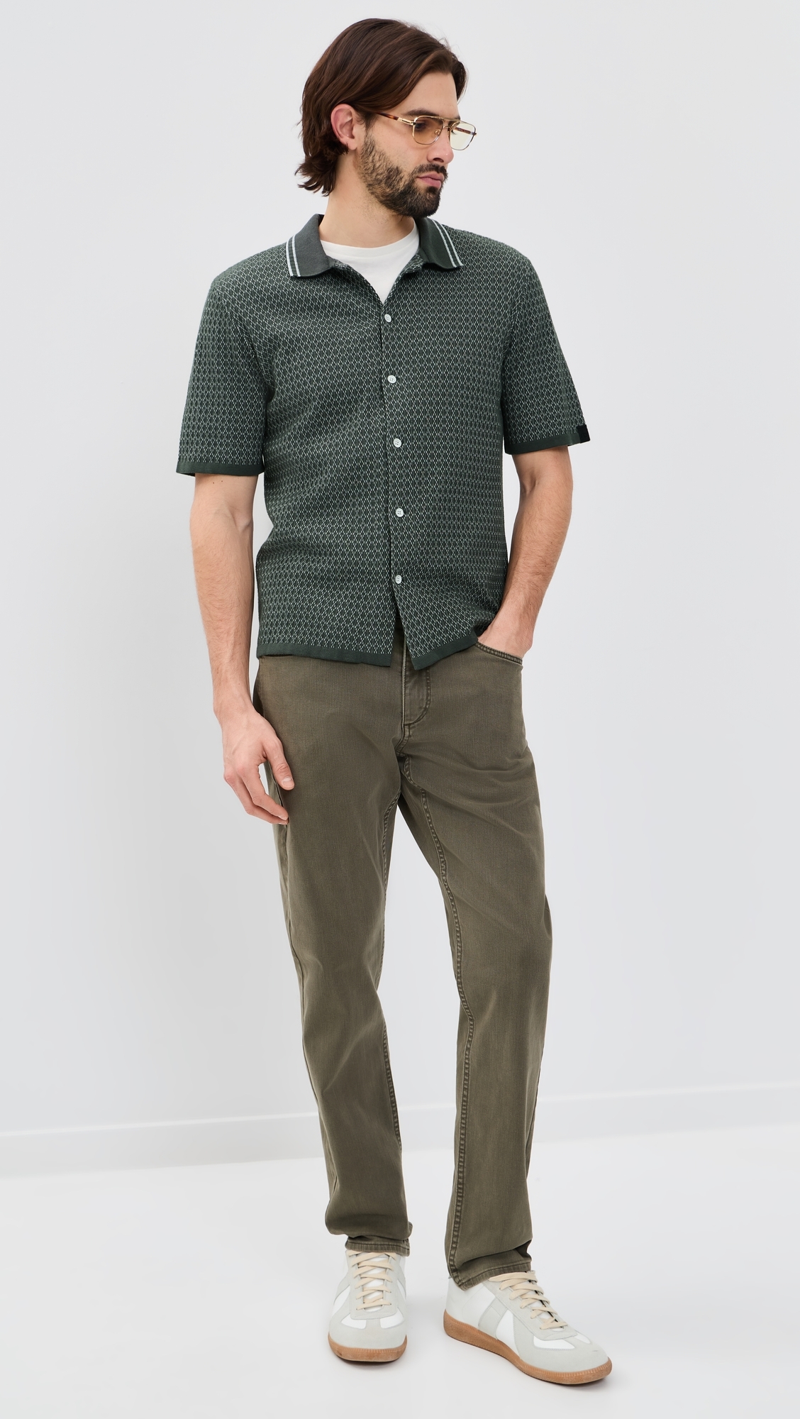 Harvey Cross Stitch Camp Shirt Chgr