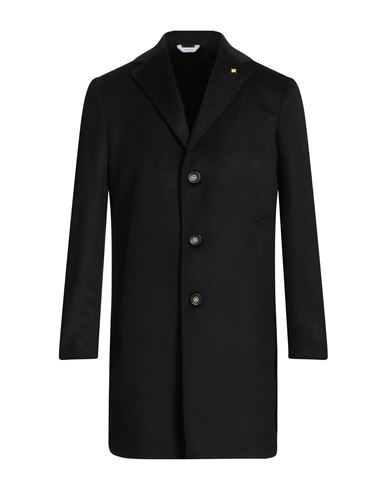 Man Coat Black Size 40 Wool, Polyester, Cashmere