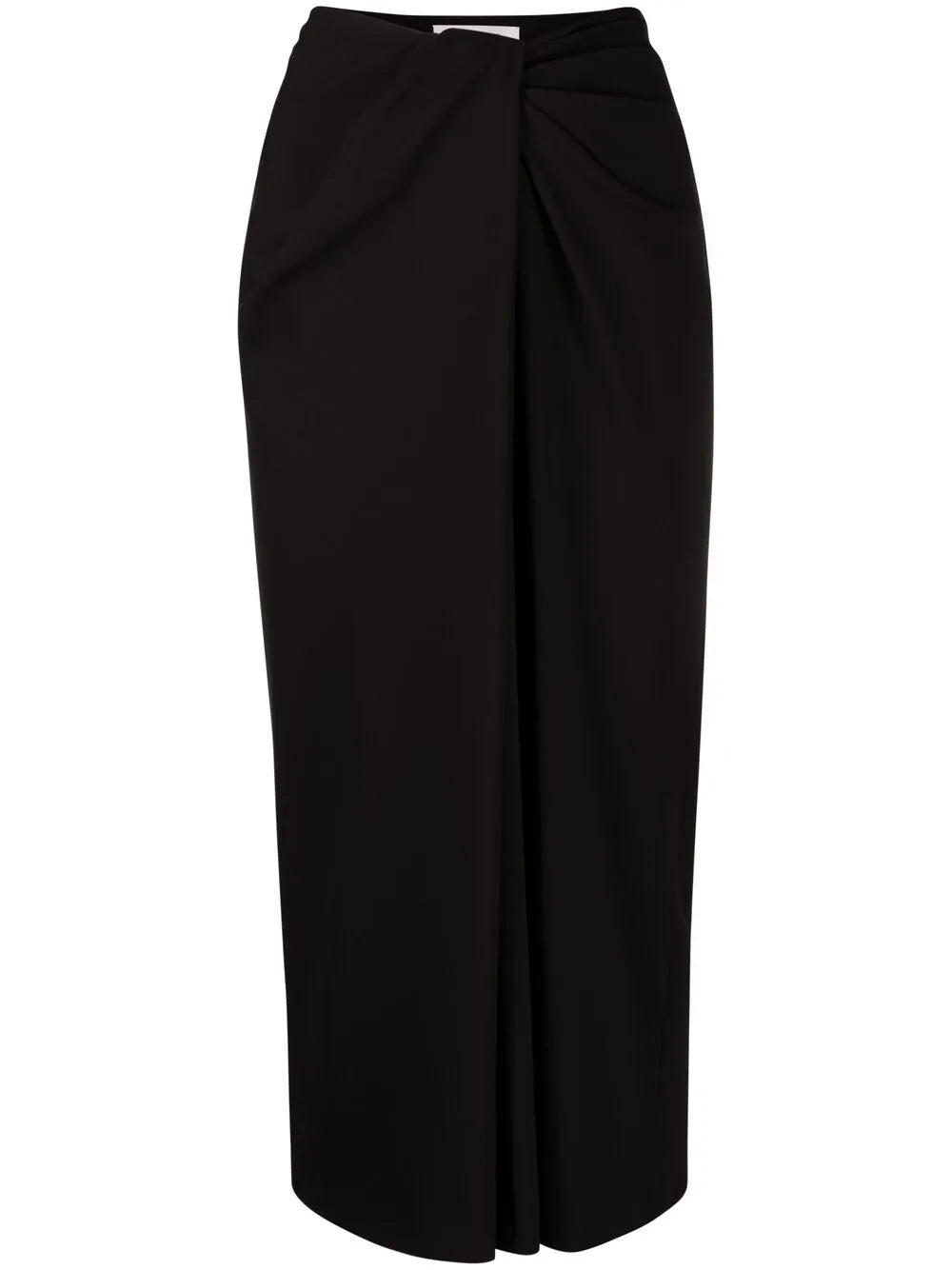 Twist-Detail Pencil Skirt — Black