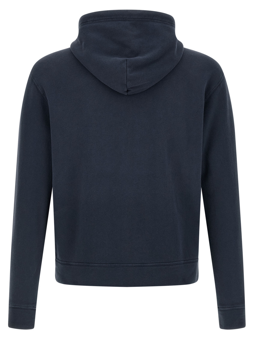 Blue Loopback Cotton Hoodie