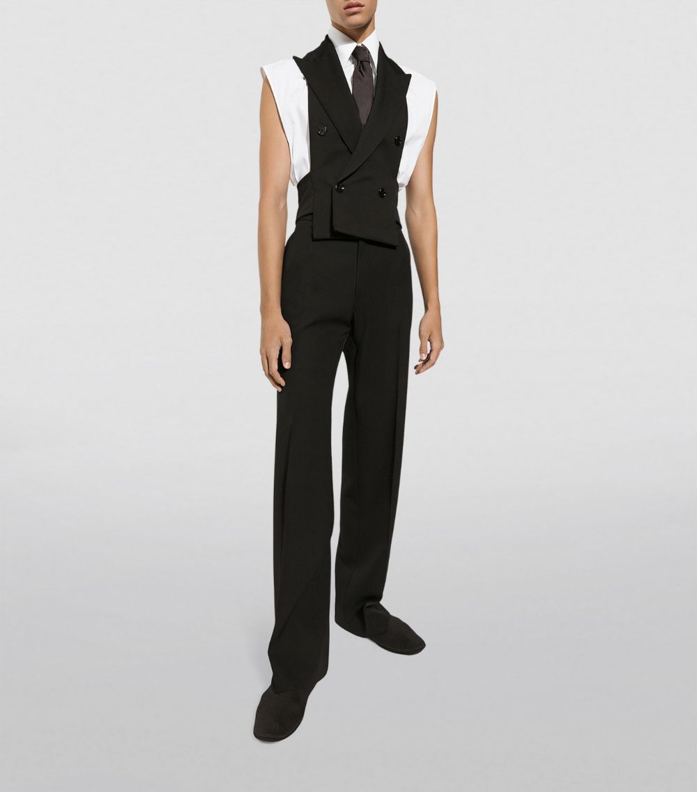 Cotton Capped-Sleeve Shirt